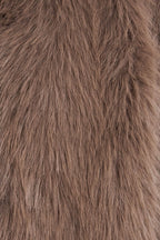 London Flare Mocha Faux Fur Crop Jacket