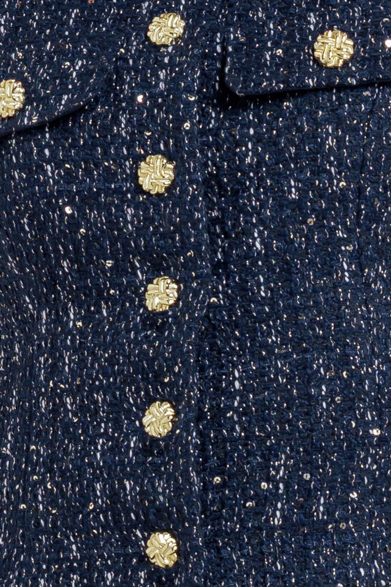 Parisian Navy Woven Tweed Vest