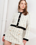 Paris Bound Woven Tweed Crop Jacket