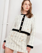 Paris Bound Woven Tweed Crop Jacket