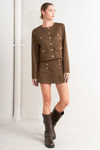 Heritage Utility Faux Suede Jacket