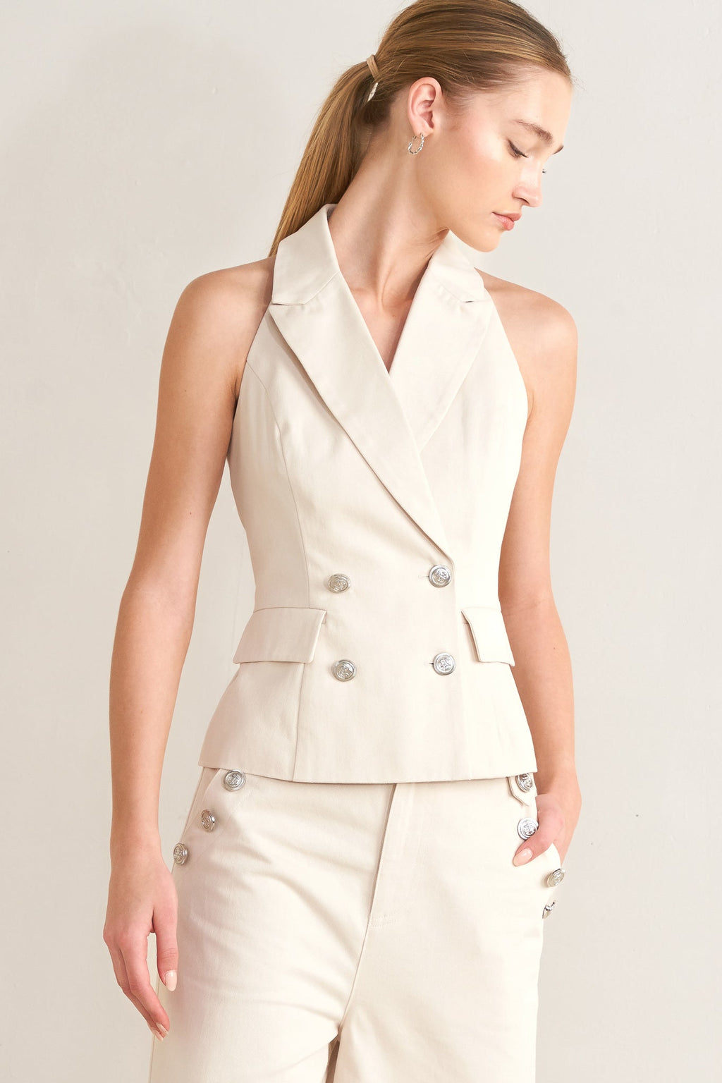 Runway Tailored Woven Vest