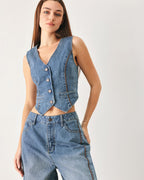 Western Muse Denim Vest