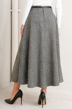 City Checkline Woolen Woven Skirt