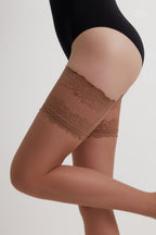 Fantasy Stockings Conte Flame with Silicone Lace Top