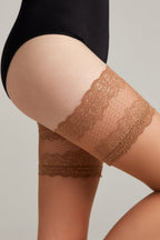 Fantasy Stockings Conte Flame with Silicone Lace Top