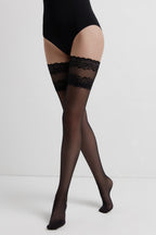 Fantasy Stockings Conte Flame with Silicone Lace Top