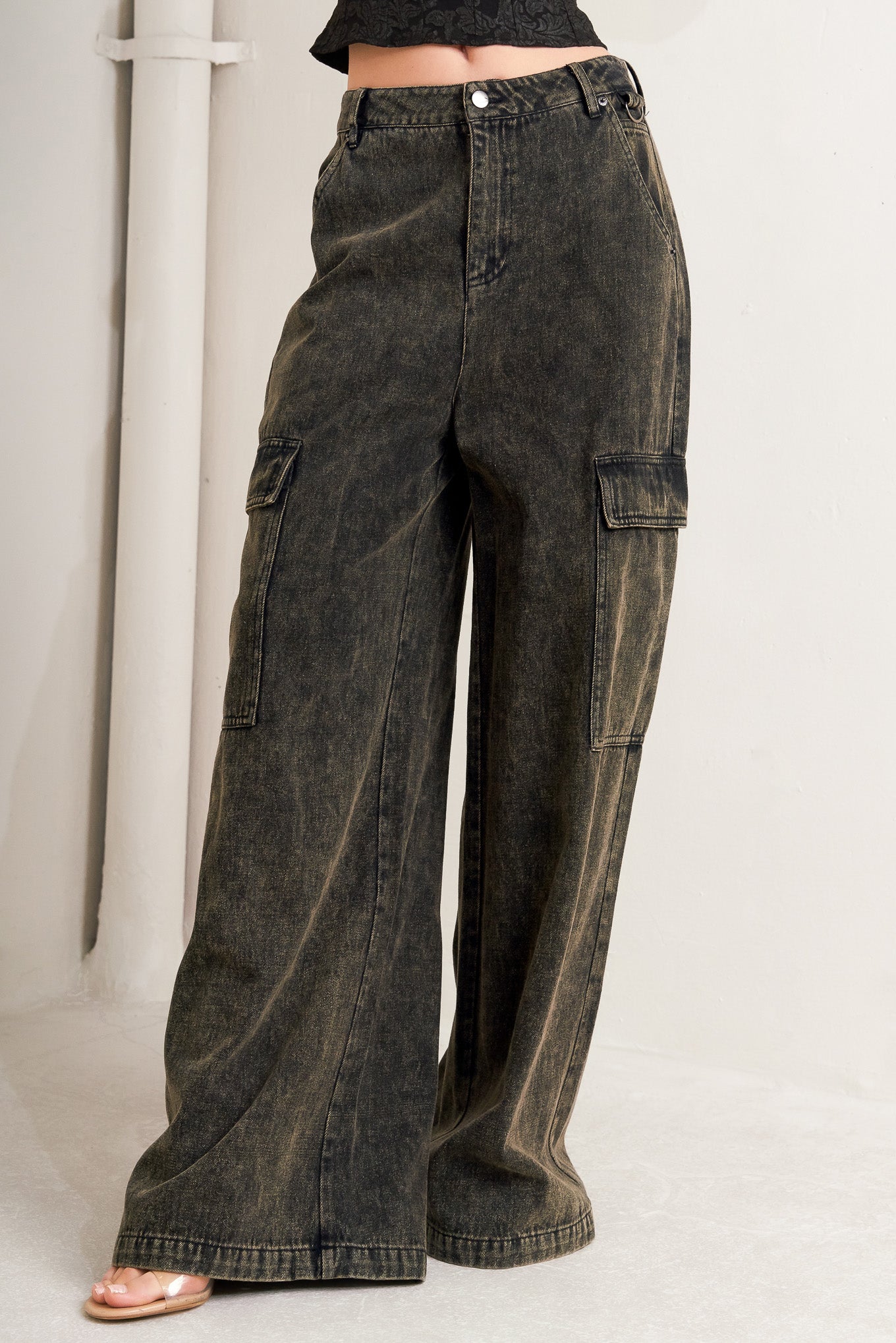 Can’t Blame Me Cargo Denim Pants