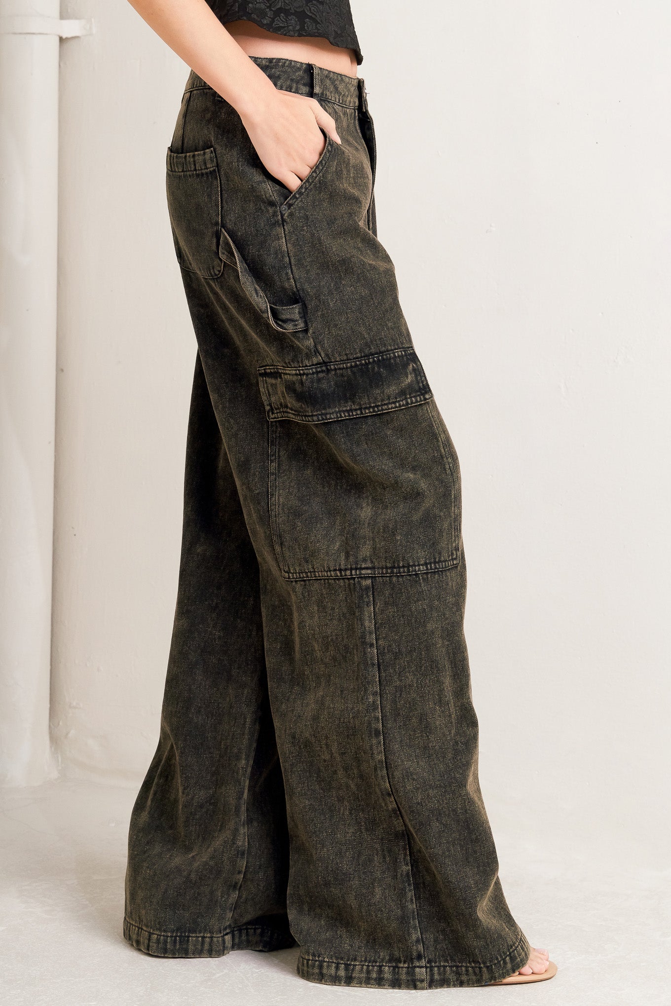 Can’t Blame Me Cargo Denim Pants