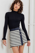Bonjour Stripe Woven Skort