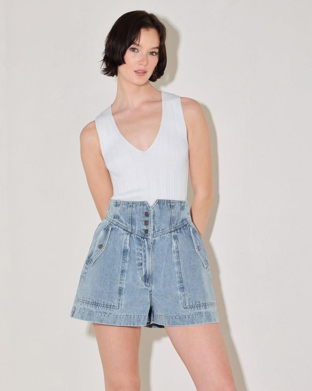 Sunlit Denim Moment Shorts