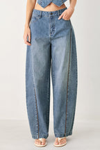 Western Muse Denim Ballon Pants