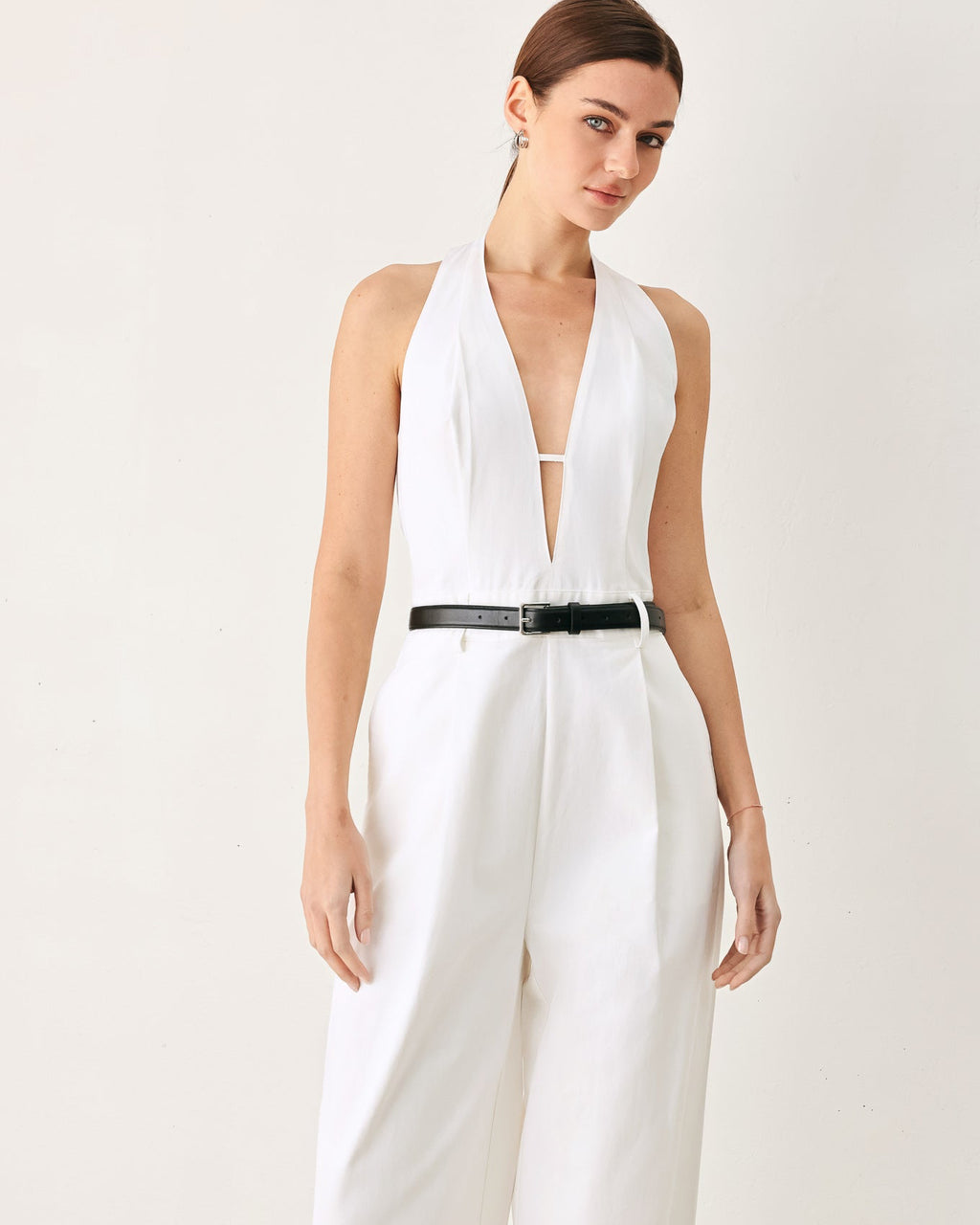 Pretty Moment Halter Woven Jumpsuit