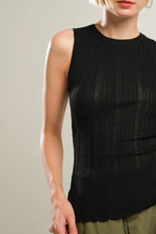 Be Right Back Black Sweater Top
