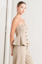 Modern Corset Mocha Knit Top