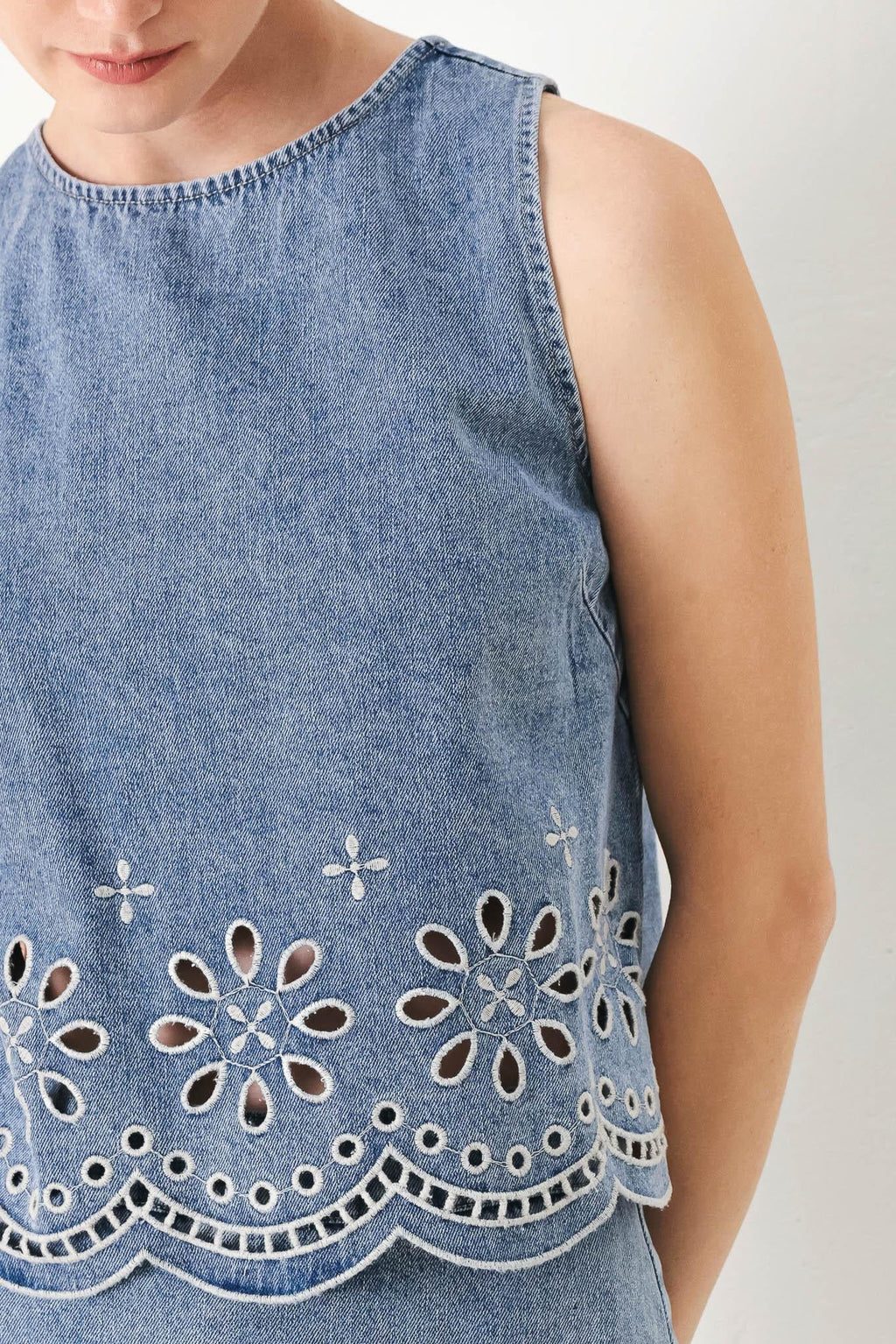 Floral Denim Top