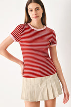 Sweet Daydream Strip Knit Top