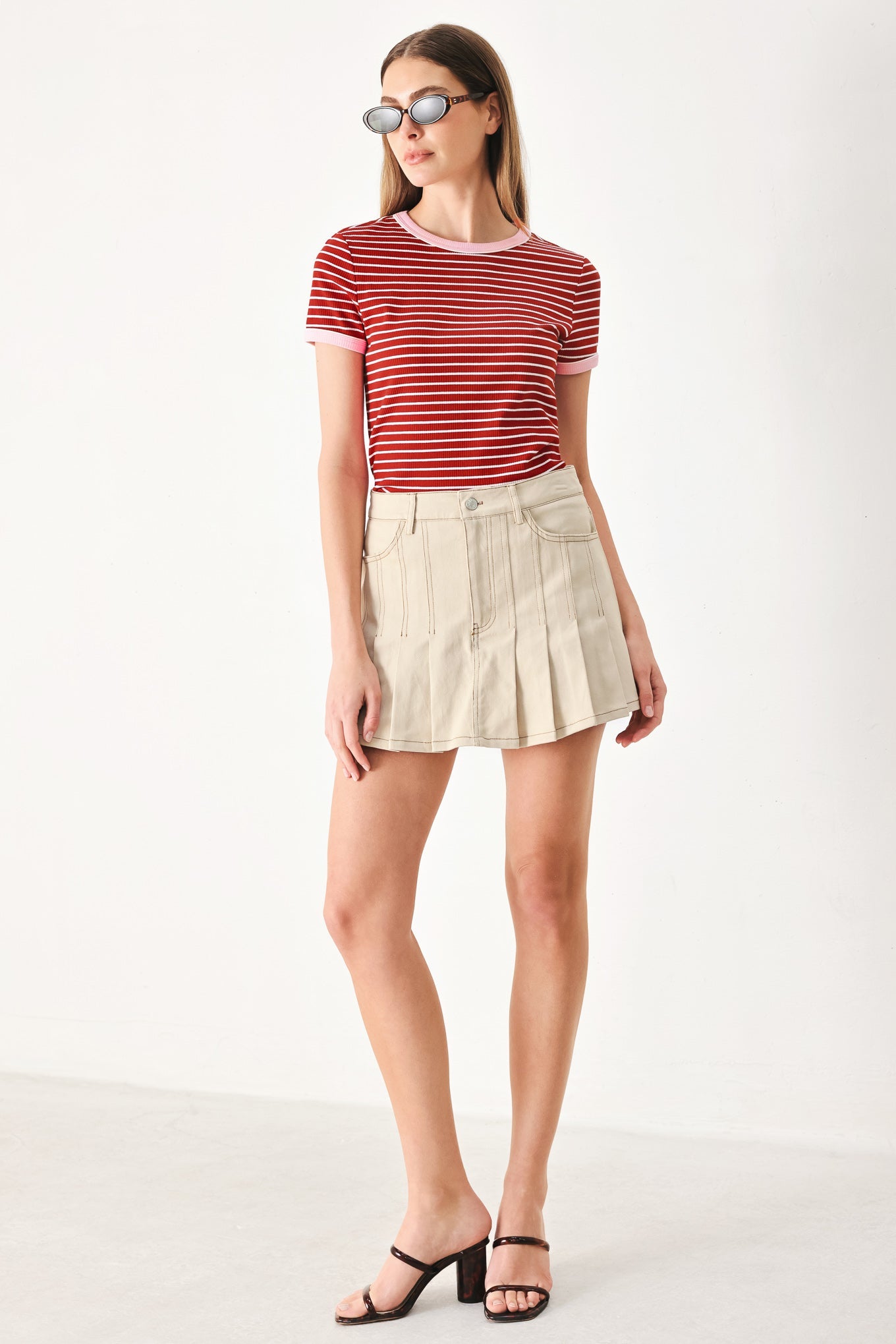 Sweet Daydream Strip Knit Top