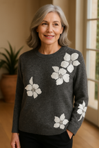 Floral Sequin Embroidered Top by Picadilly