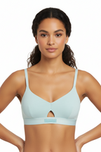 Organic Cotton & Hemp Keyhole Bra | Ocean Blue