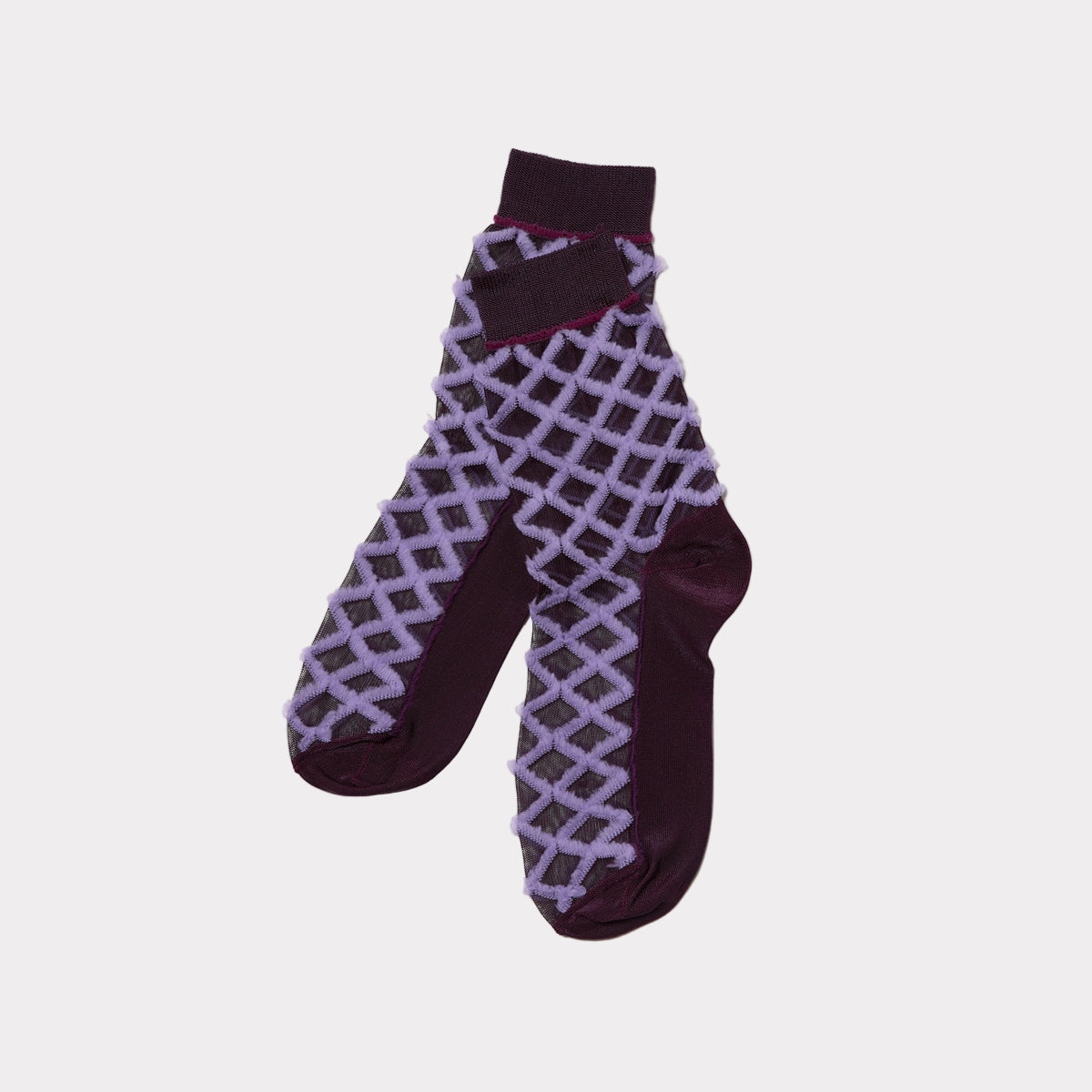 Fringe Diamond Crew Socks