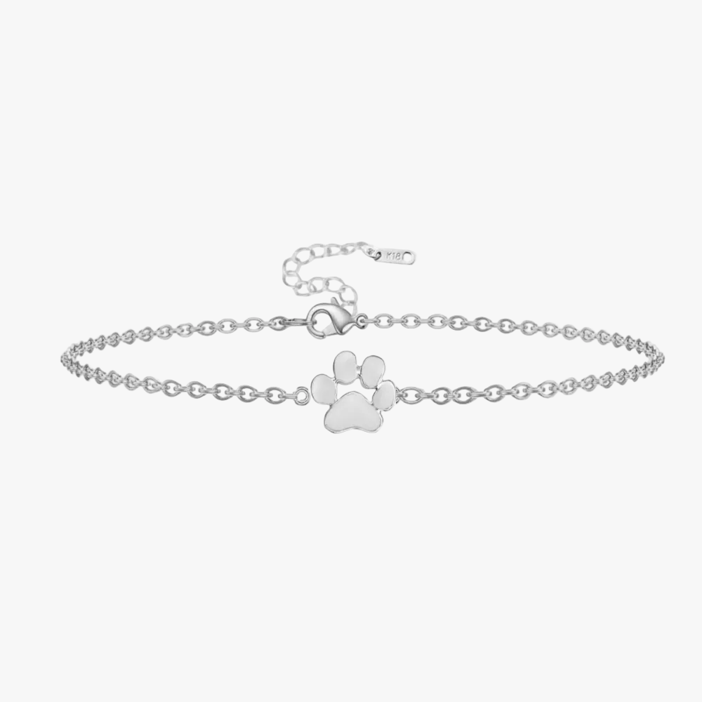 Fureverly Single Paw Print Link Chain Bracelet
