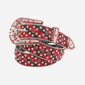 Black & Red Zebra Bling Rhinestone Belt