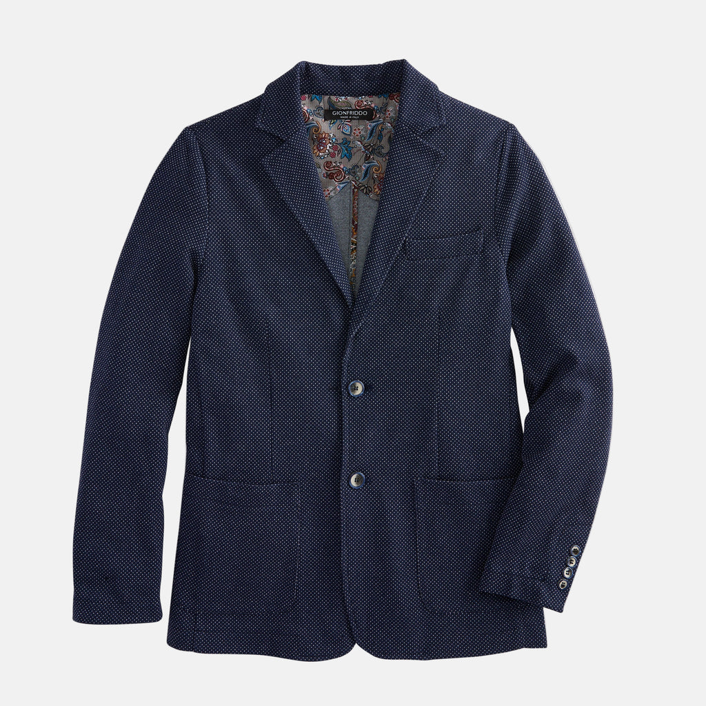 Pin Dot Knit Blazer