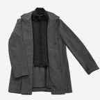Metropolitan Dual-Layer Wool Car Coat | Grey