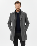 Metropolitan Dual-Layer Wool Car Coat | Grey