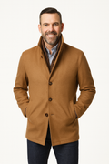 Wool-Blend Car Coat | Camel