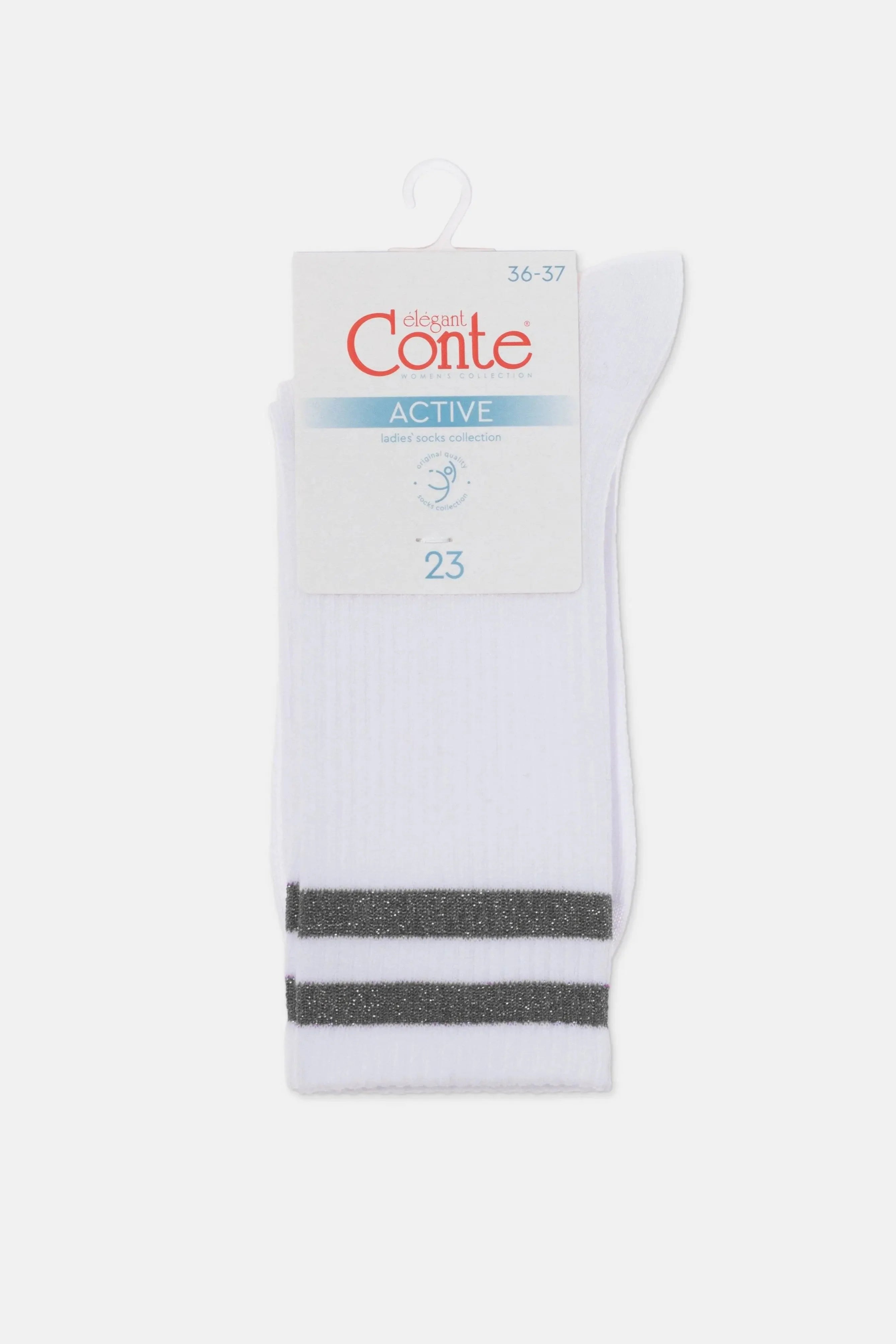 Conte Cotton Long Socks Active 157 | Lurex Stripes