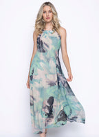 Picadilly Sleeveless Pleated Long Dress