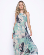 Picadilly Sleeveless Pleated Long Dress