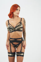 Women's Camo Lingerie Set | Command 3-Piece Hunting Bra Panty Wilderness Dreams
