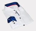 Gabe Button-Up Shirt with Contrast Details White | Contemporary Fit (Regular)