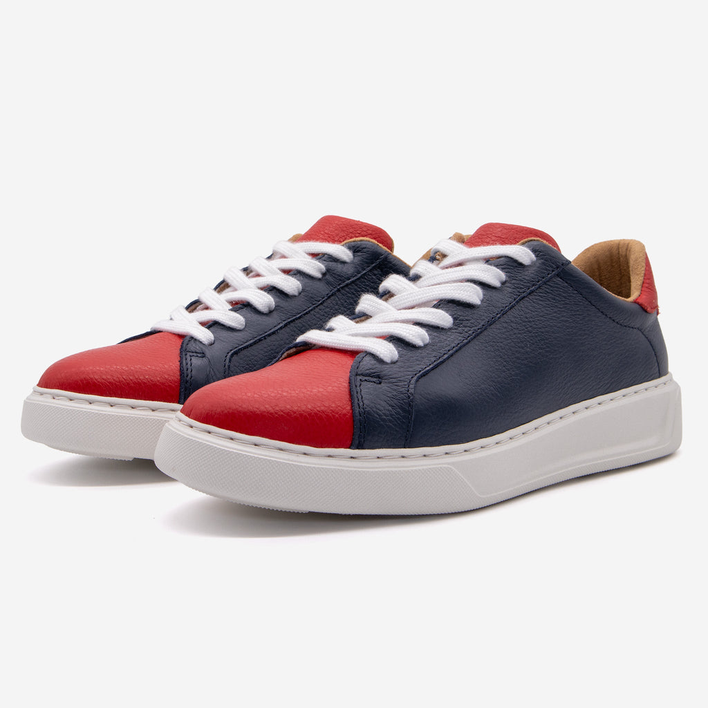 BLKSWN Heritage Gameday Sneaker | Navy + Red