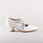Gibson Edwardian Leather Shoes | Soft Ivory