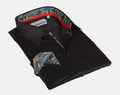 Go-To Button-Up Shirt with Contrast Details Black | Contemporary Fit (Regular)