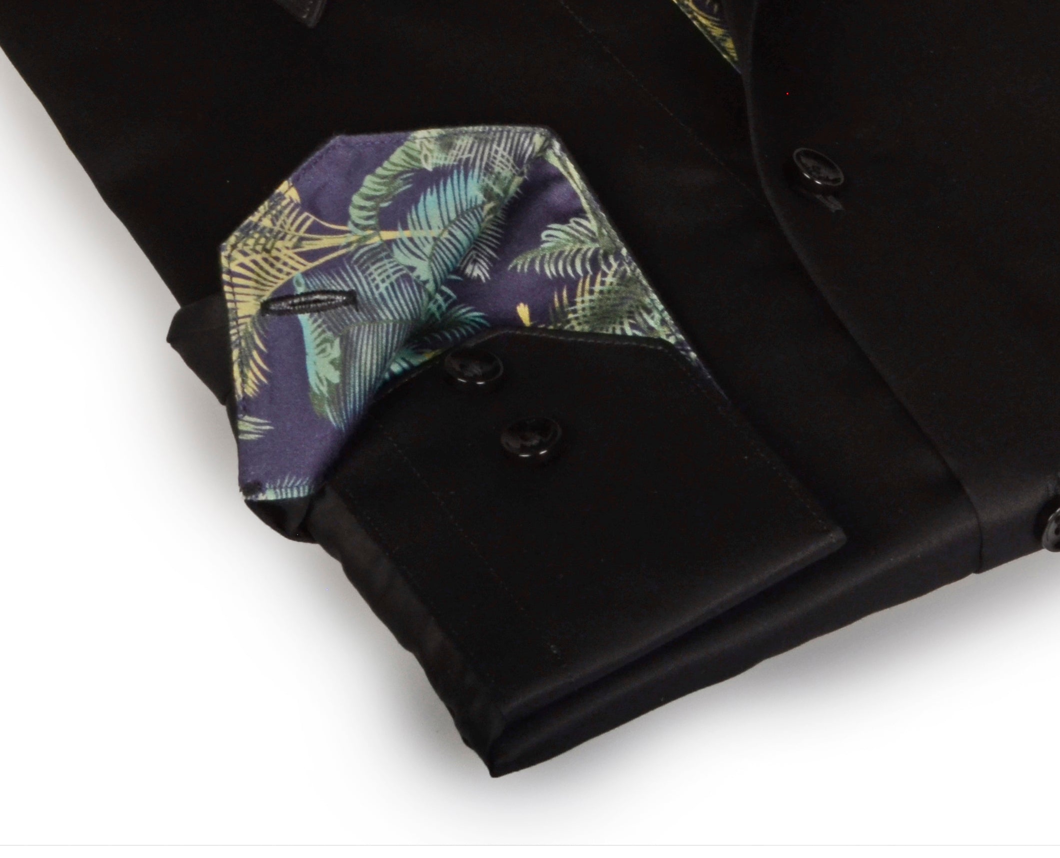 Go-To Button-Up Shirt with Contrast Details Black | Contemporary Fit (Regular)