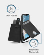 Money Clip Bifold Wallet with Pull Strap