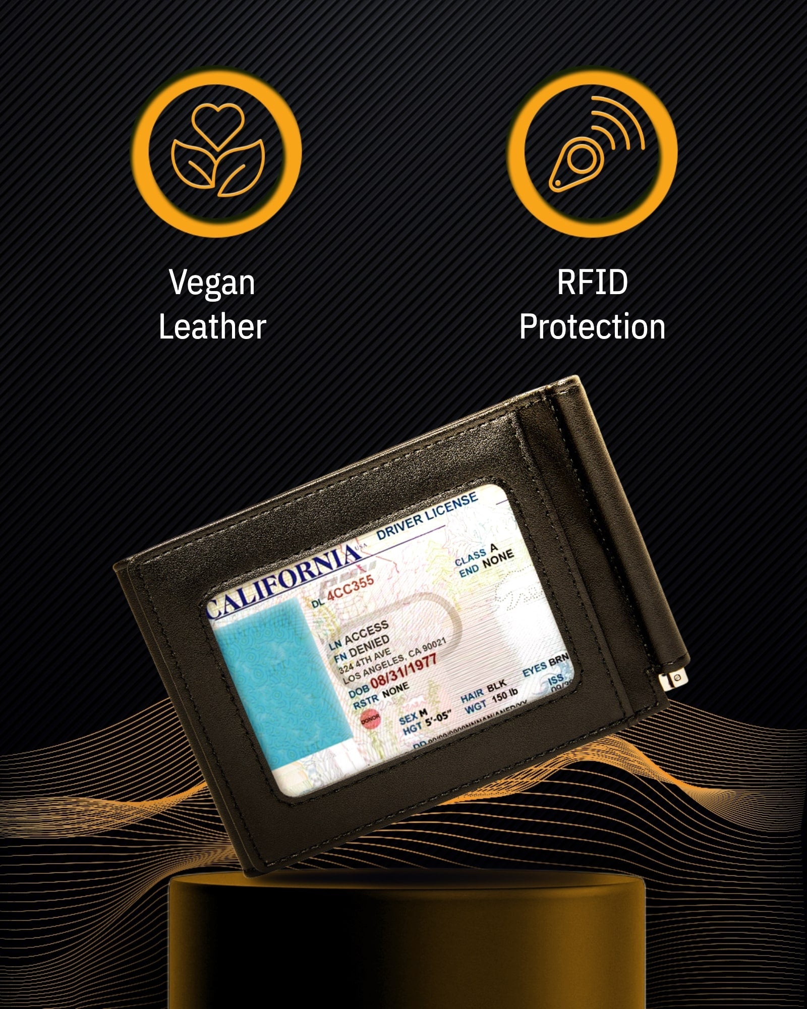 Trifold Wallet with Removable Money Clip