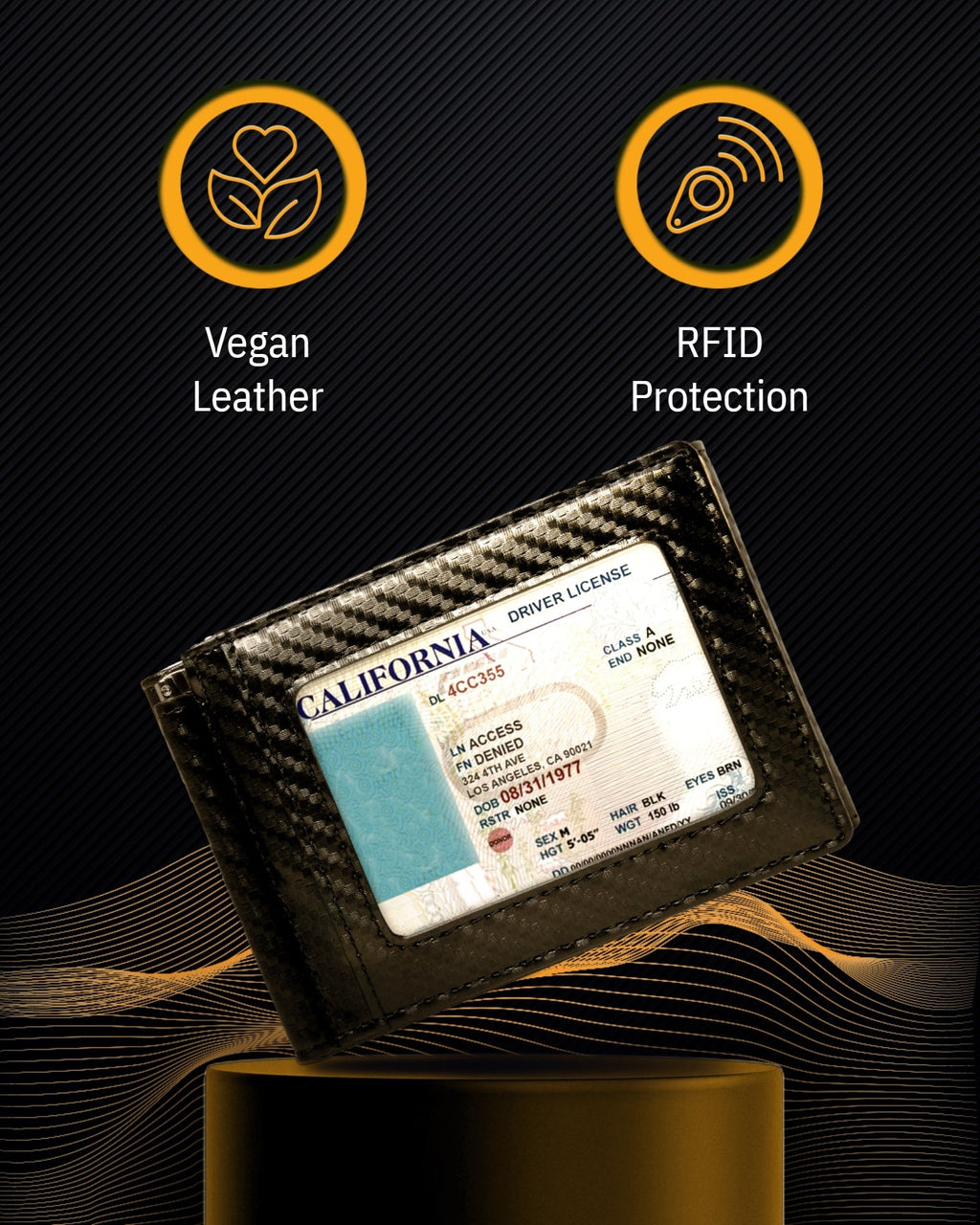 Trifold Wallet with Removable Money Clip