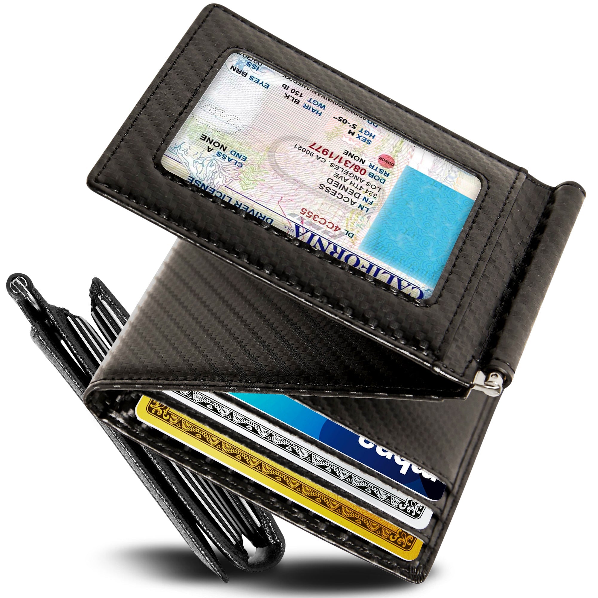 Trifold Wallet with Removable Money Clip