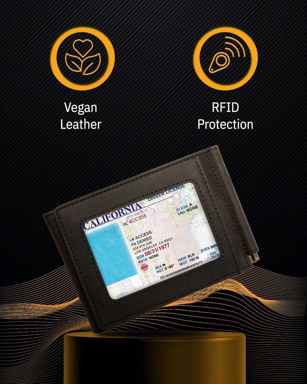 Trifold Wallet with Removable Money Clip