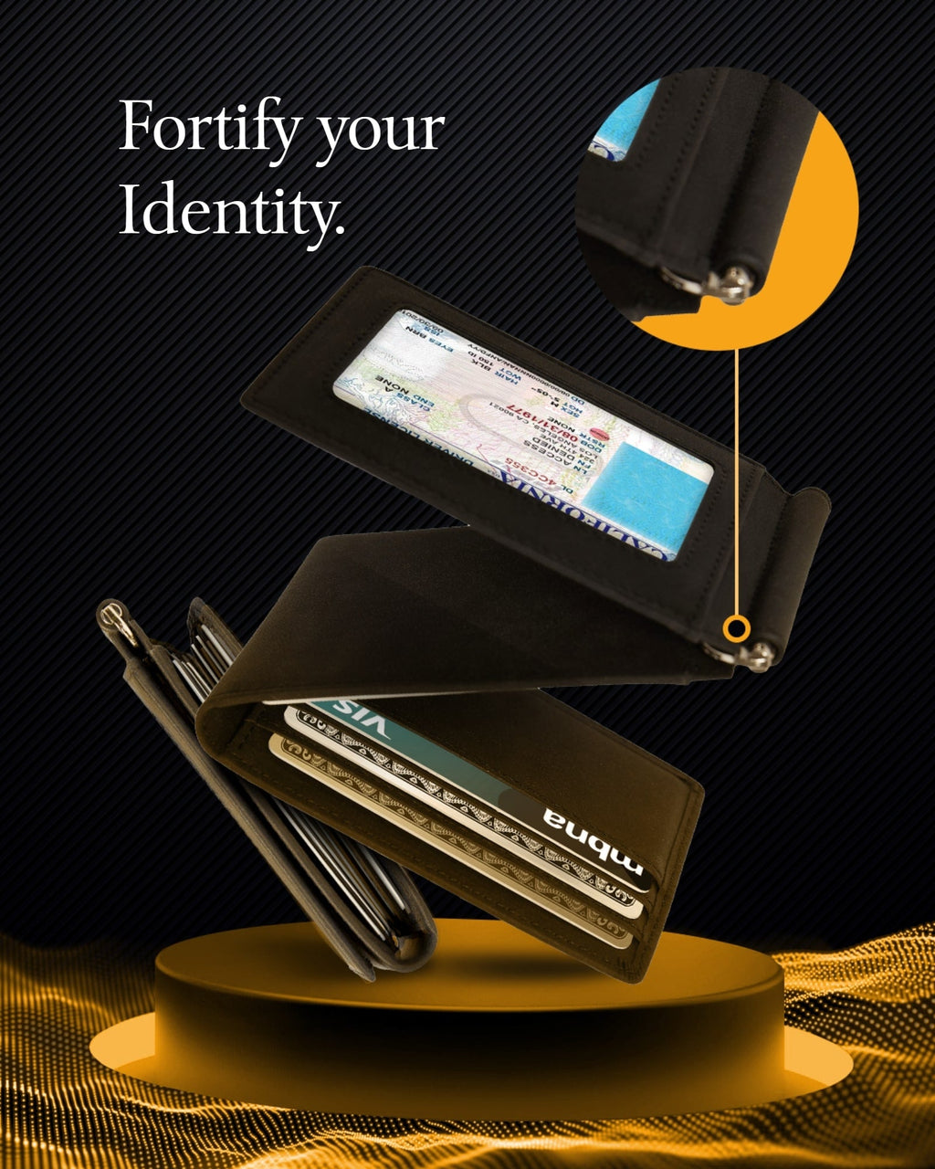 Trifold Wallet with Removable Money Clip