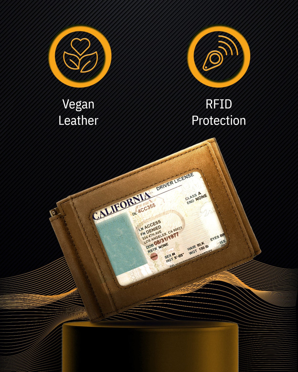 Trifold Wallet with Removable Money Clip