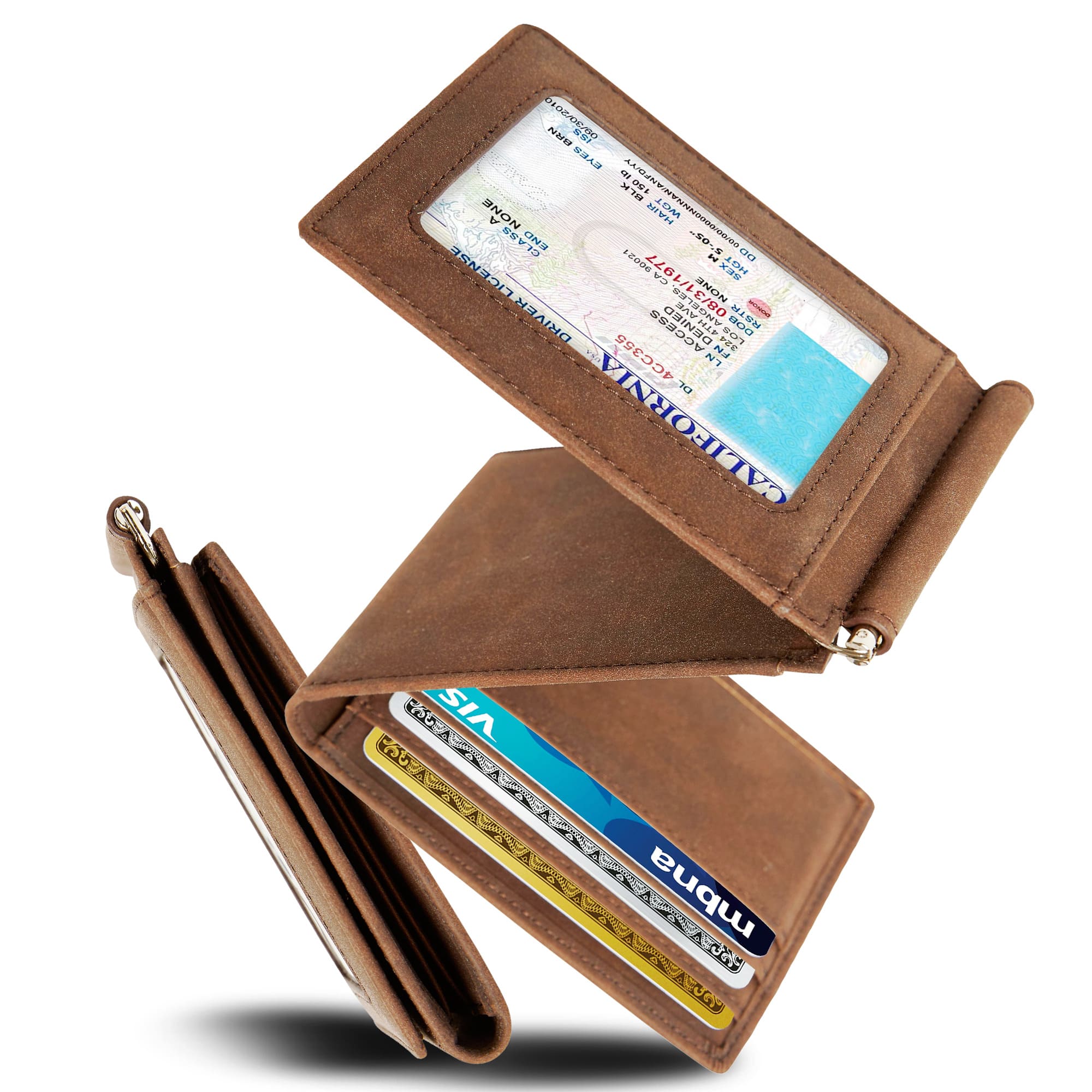 Trifold Wallet with Removable Money Clip