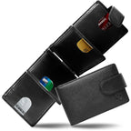 Bifold Wallet with Removable Money Clip Snap Closure
