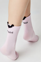 Conte Classic Cotton Socks 245 | Picot "Batgirl"